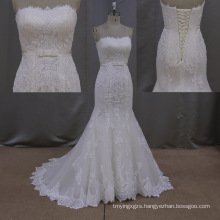 Very Beautiful Lace Tulle Detachable Beaded Wedding Dress